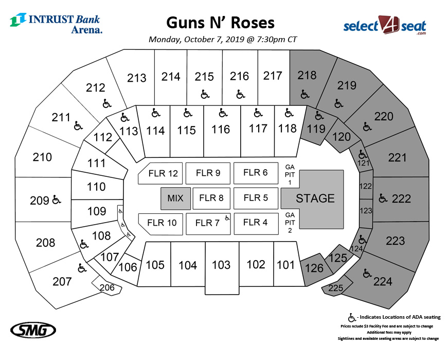 Seating Charts Events & Tickets INTRUST Bank Arena
